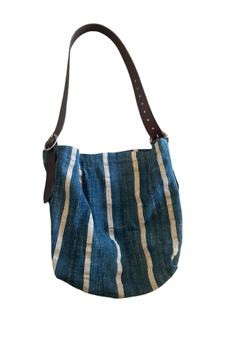 B52 Two buckle bucket in canvas & indigo