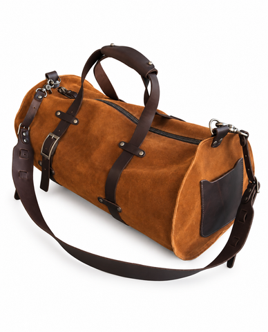 UB05a Treaded suede & latigo duffle