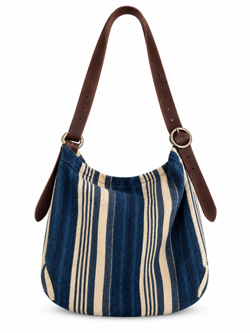 B52 Two buckle bucket in canvas & indigo