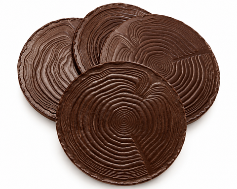 COASTERS, embossed wood grain + embossed inverted pyramid