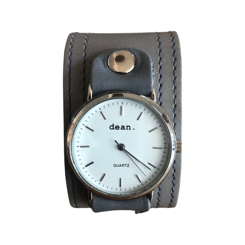 Contrast stitch cuff watch