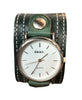 Contrast stitch cuff watch