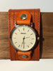 Contrast stitch cuff watch